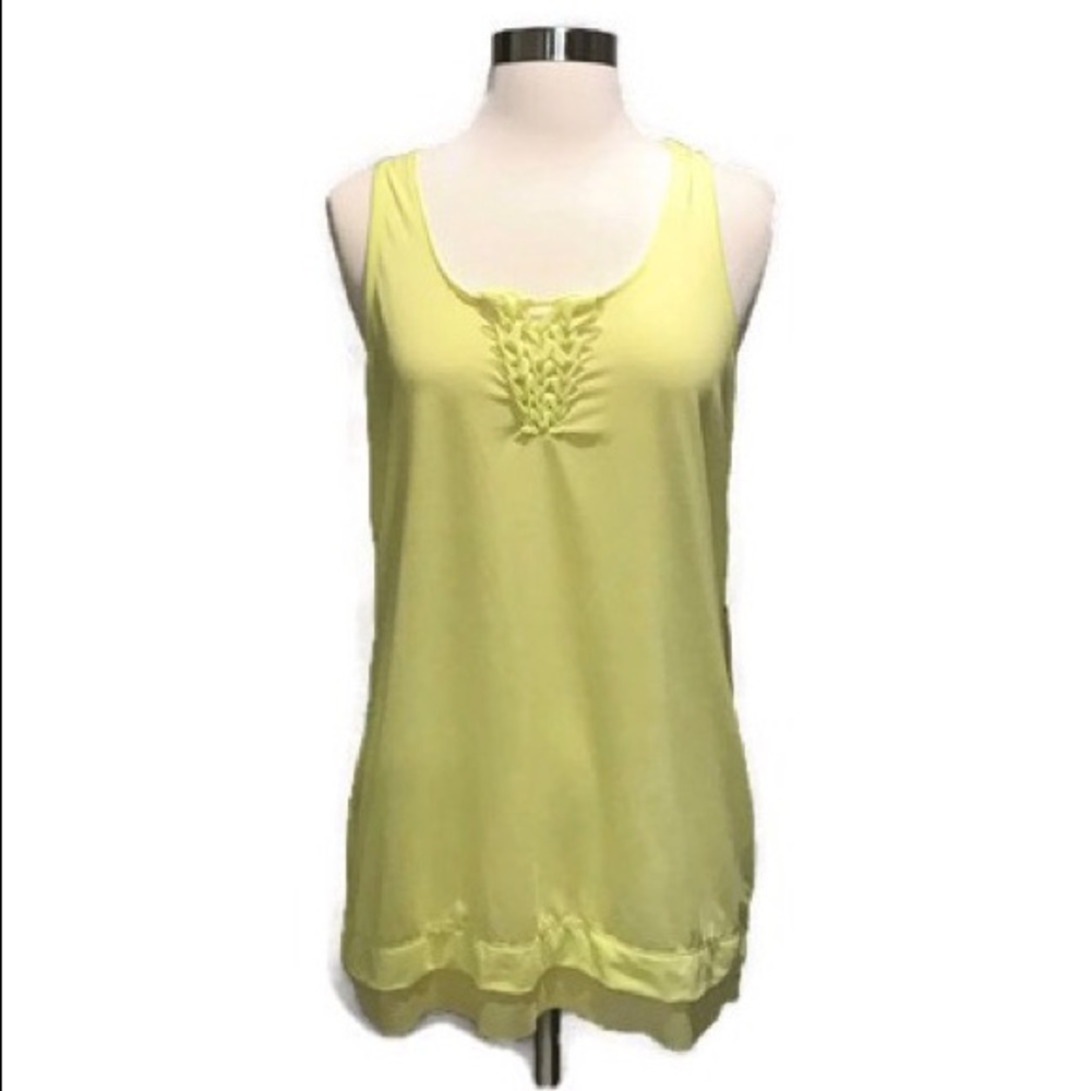 Nanette Lepore Athleisure wear tank lemon yellow M